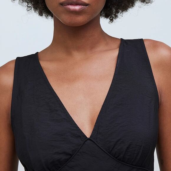 Madewell Black The Ariana Midi Dress Size 6 NP104 - Picture 6 of 7